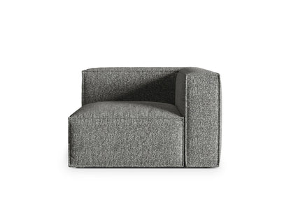Nuria — Modular Sofa Graphite (Monet Graphite) Black Plastic
