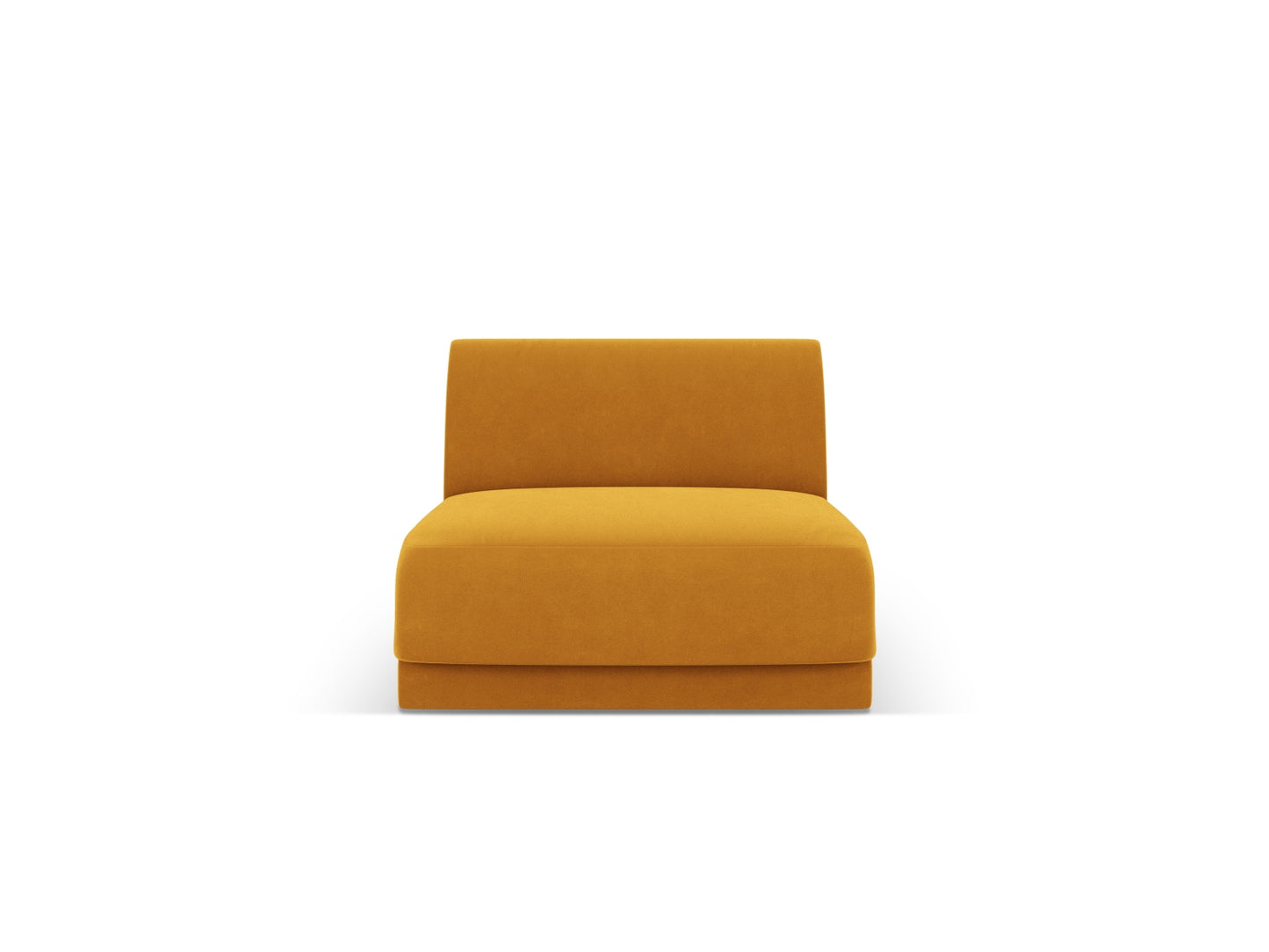 Miley — Modular Sofa Yellow (Bluvel 68) Black Plastic