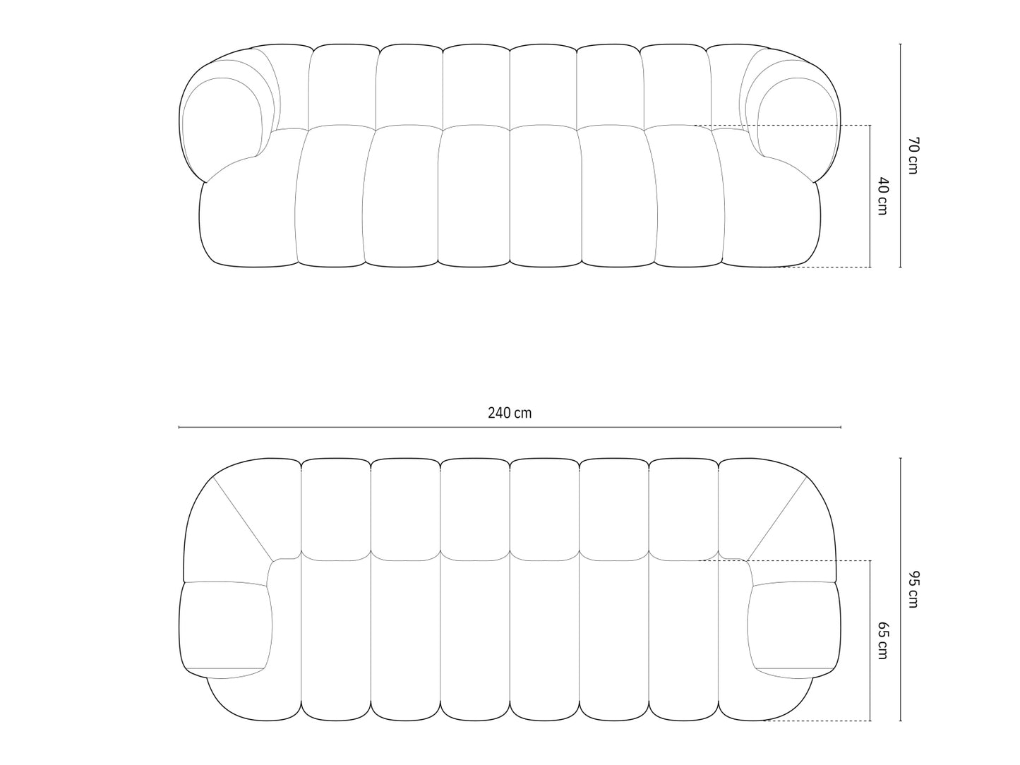 Koge — Sofa (240x95x70 cm)