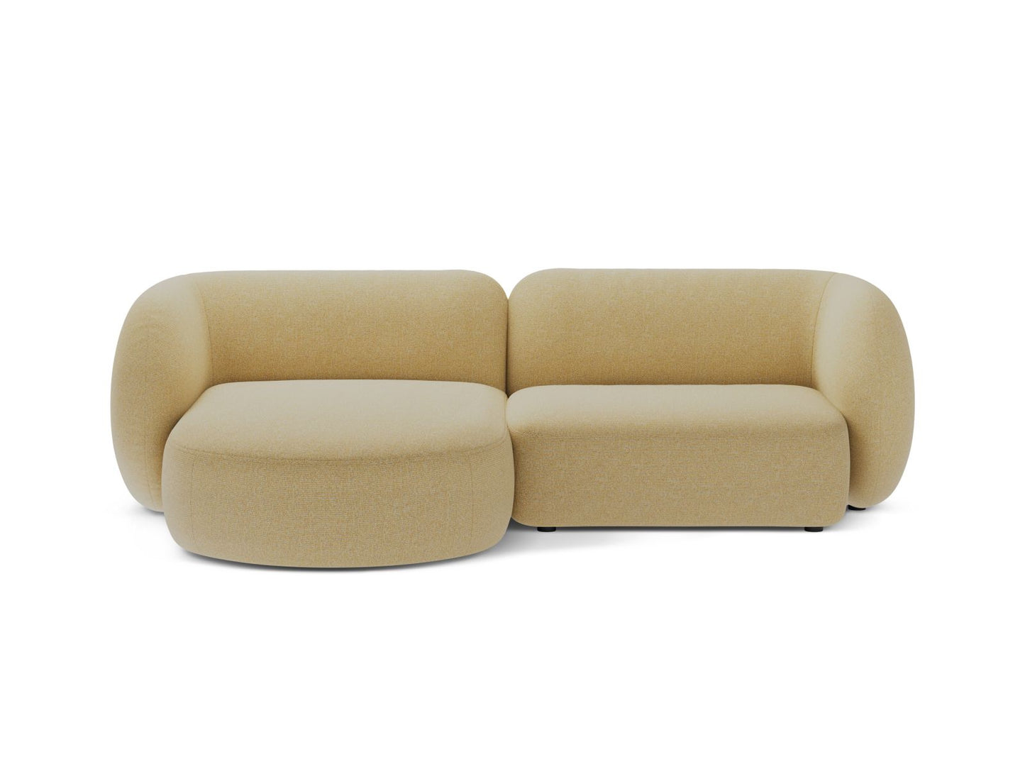 Kate — Corner Sofa Sunflower Melange (Puente 41) Black Plastic Left