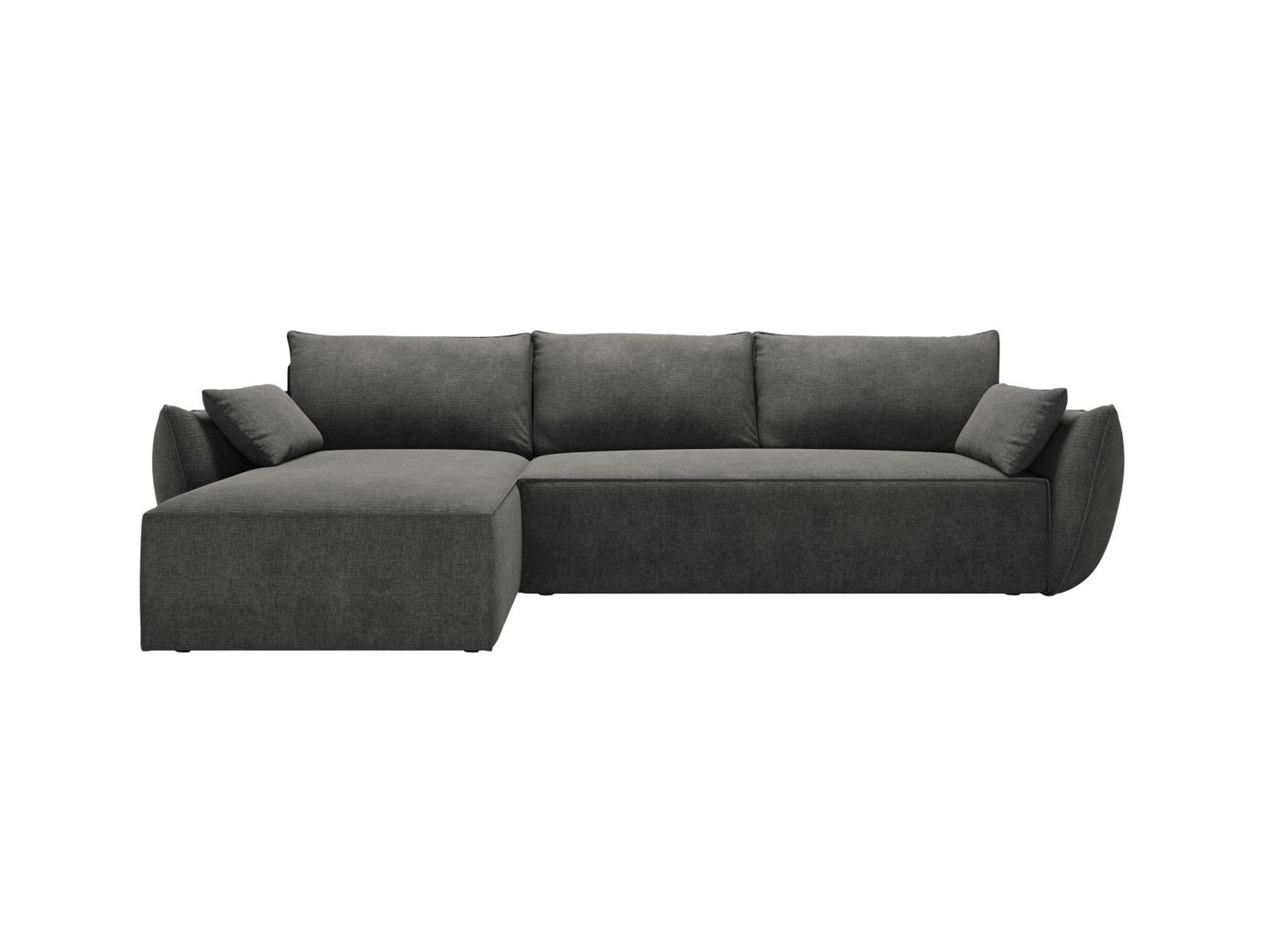 Kaelle — Corner Sofa (252x165x87 cm) Dark Grey (Over The Horizon 97) Left