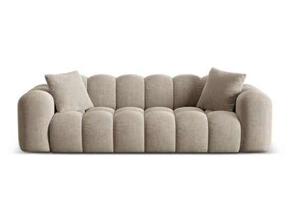 „Treno“ — sofa tamsiai smėlio spalvos (Eden 4 Beige) juodos spalvos plastikas