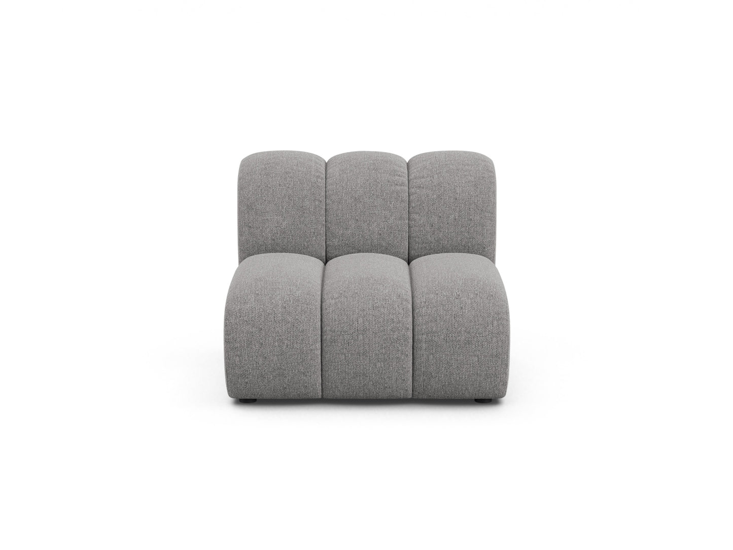Lupine — Modular Sofa Light Grey (Eden 18 Grey) Black Plastic
