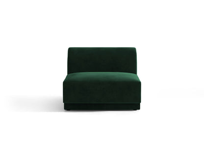 Miley — Modular Sofa Bottle Green (Bluvel 78) Black Plastic