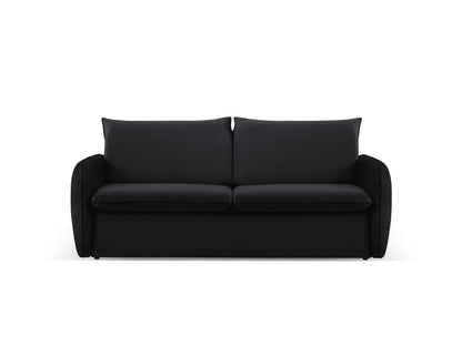Vienna — Sofa Black (Bluvel 19) Black Plastic