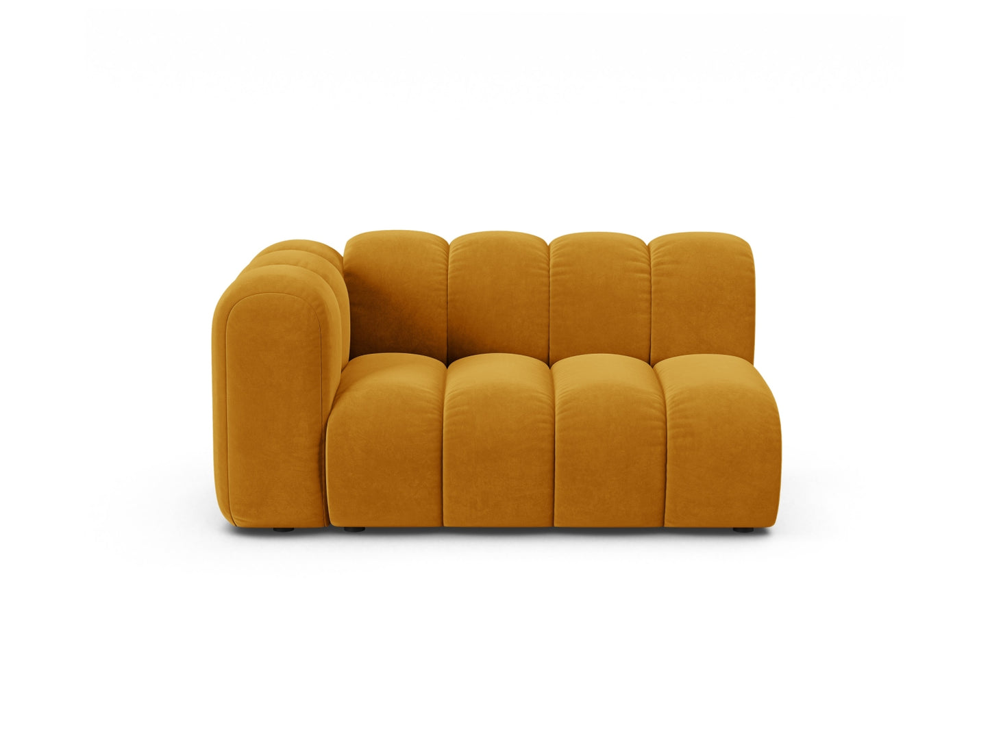 Lupine — Modular Sofa Yellow (Salvador 10) Black Plastic Left