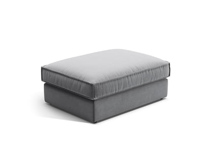 Pola — Pouf Grey (Salvador 17) Black Plastic