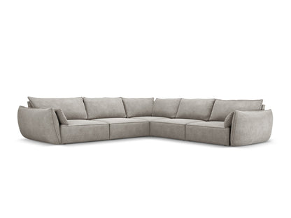 Kaelle — Corner Sofa Light Grey (Over The Horizon 85) Black Plastic