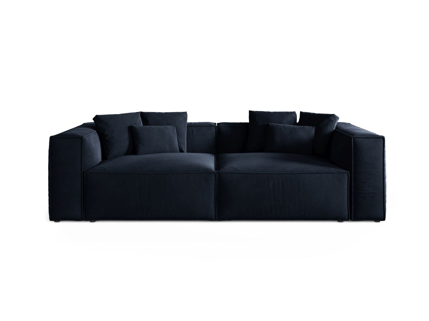 Aveiro — Sofa Royal Blue (Casino Deep Blue) Black Plastic