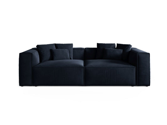 Aveiro — Sofa Royal Blue (Casino Deep Blue) Juoda plastikinė