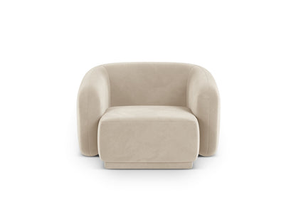 Gomera — Armchair Beige (Salvador 1) Black Plastic