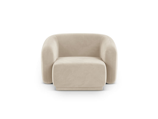 Gomera — Armchair Beige (Salvador 1) Black Plastic