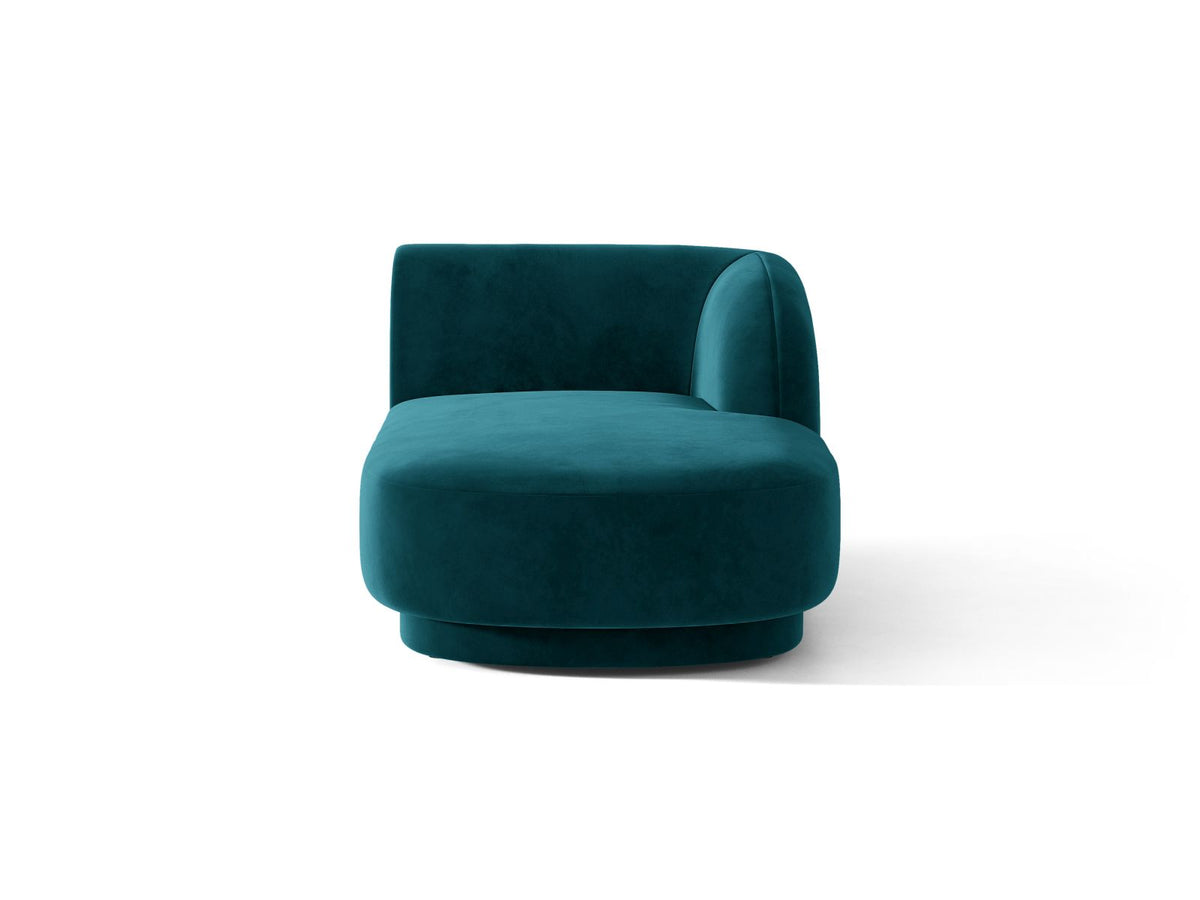 Miley — Chaise Longue Deep Petrol (Venus 2911) Black Plastic Right