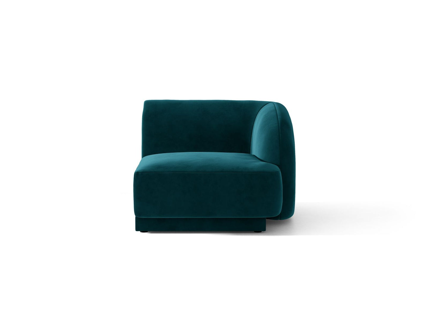 Miley — Modular Sofa Deep Petrol (Venus 2911) Black Plastic Right