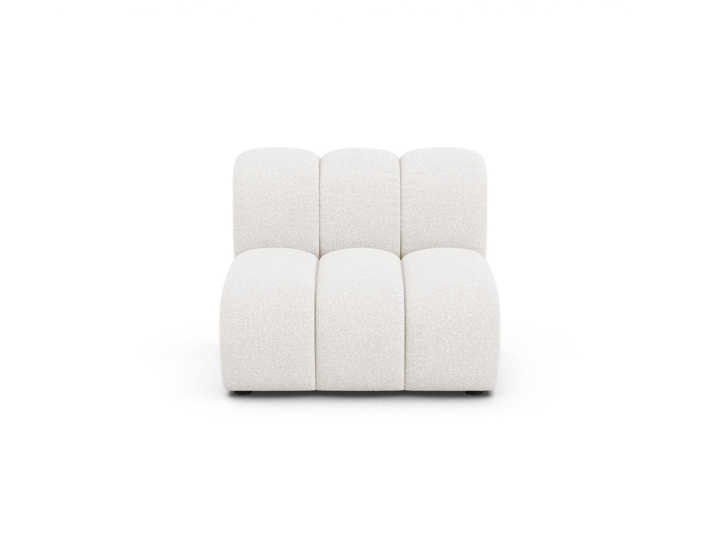 Lupine — Modular Sofa White (Baloo 2073) Black Plastic