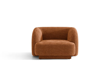 Miley — Armchair Brick (Eden 10 Terra) Black Plastic