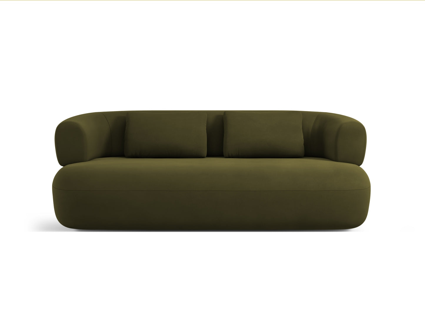Jenny — Sofa Green (Salvador 8) Black Plastic