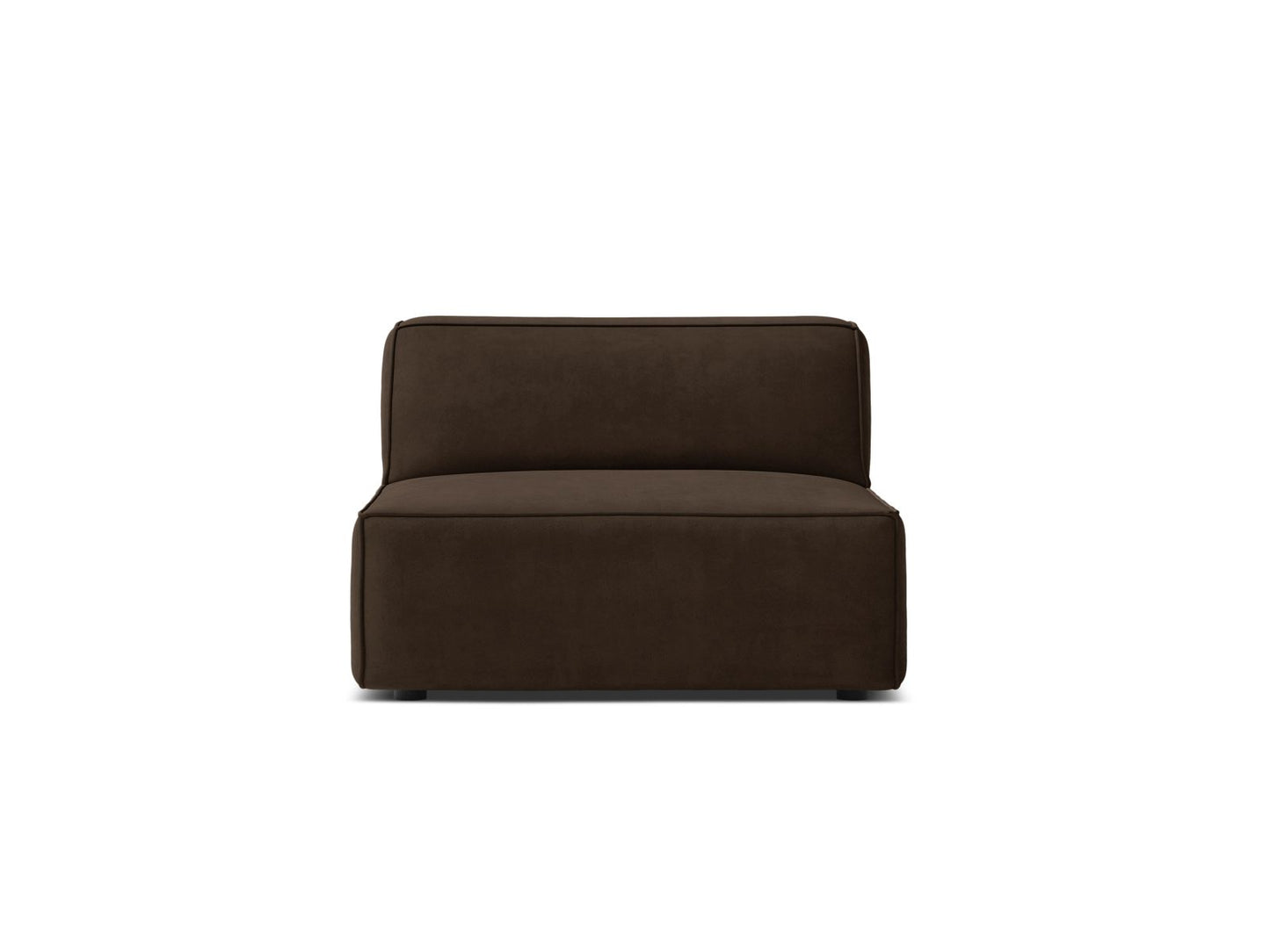 Jodie — Modular Sofa Dark Grey (Bluvel 18) Black Plastic