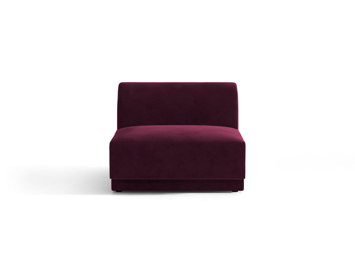 Miley — Modular Sofa Burgundy (Venus 2932) Black Plastic