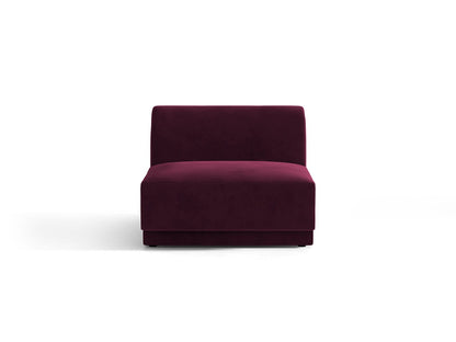 Miley — Modular Sofa Burgundy (Venus 2932) Black Plastic