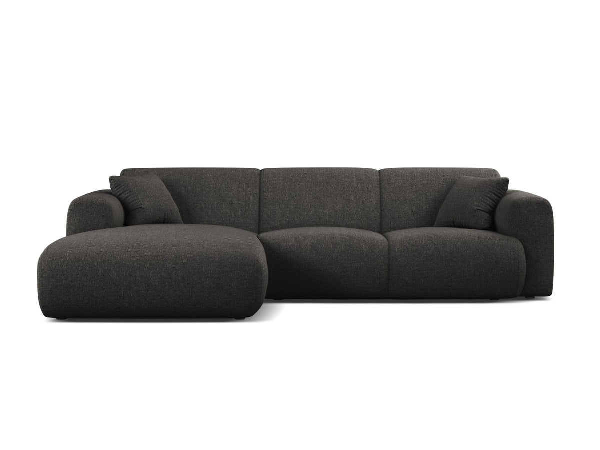 Molino — Corner Sofa Anthracite (Eden 21 Black) Black Plastic Left