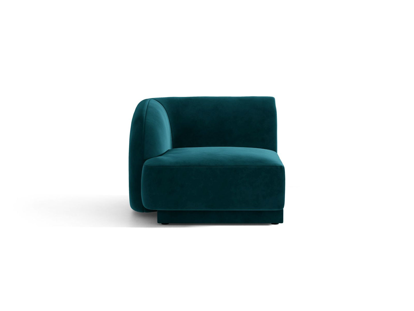 Miley — Modular Sofa Deep Petrol (Venus 2911) Black Plastic Left