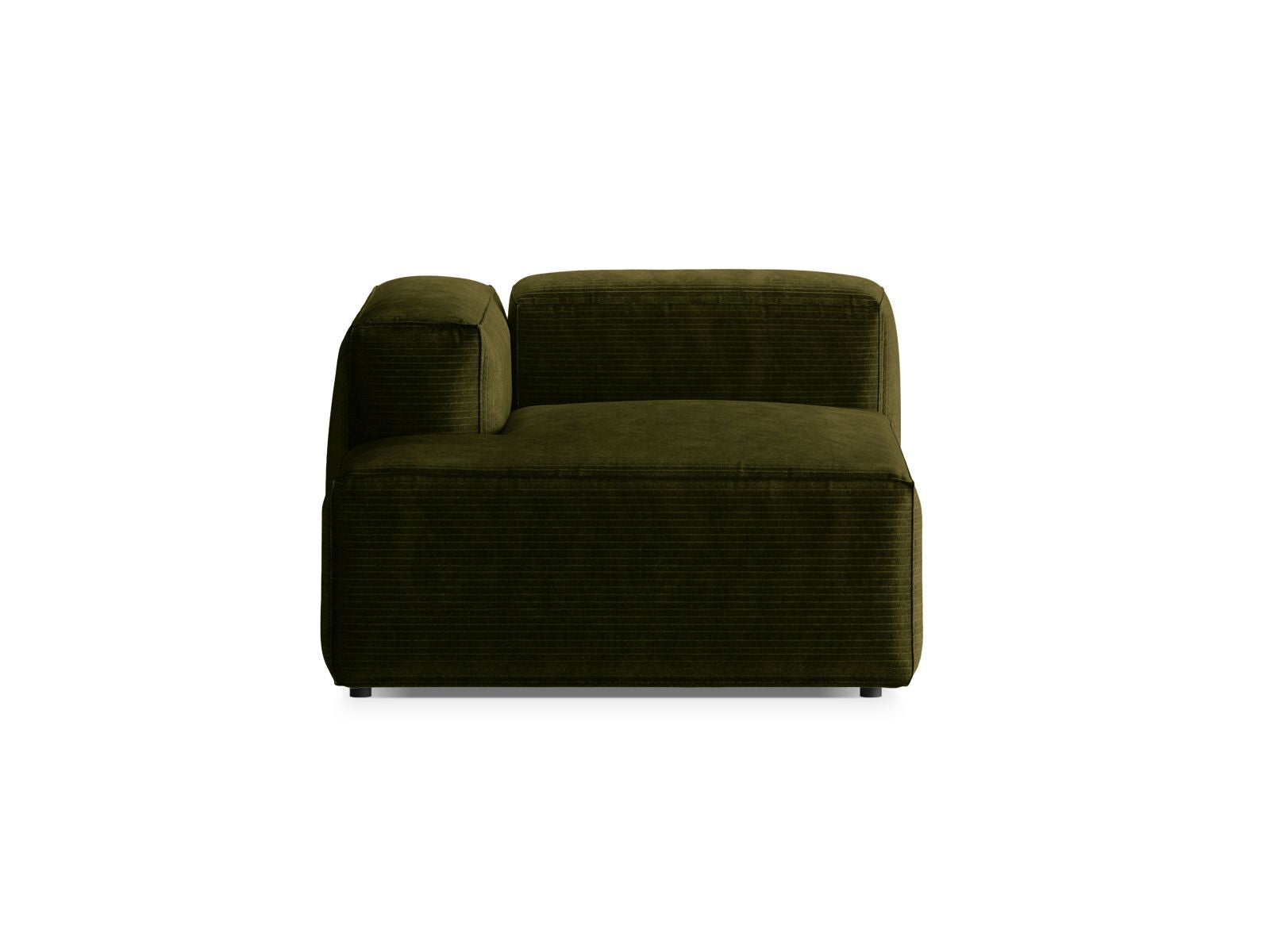 Bergamo — Chaise Longue Green (Perla 60) Must plastik vasak