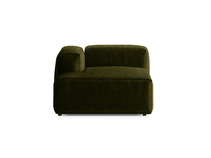 Bergamo — Chaise Longue Green (Perla 60) Must plastik vasak