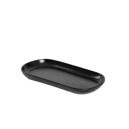 FAMELIO Oval Black Ceramic Platter 30 cm