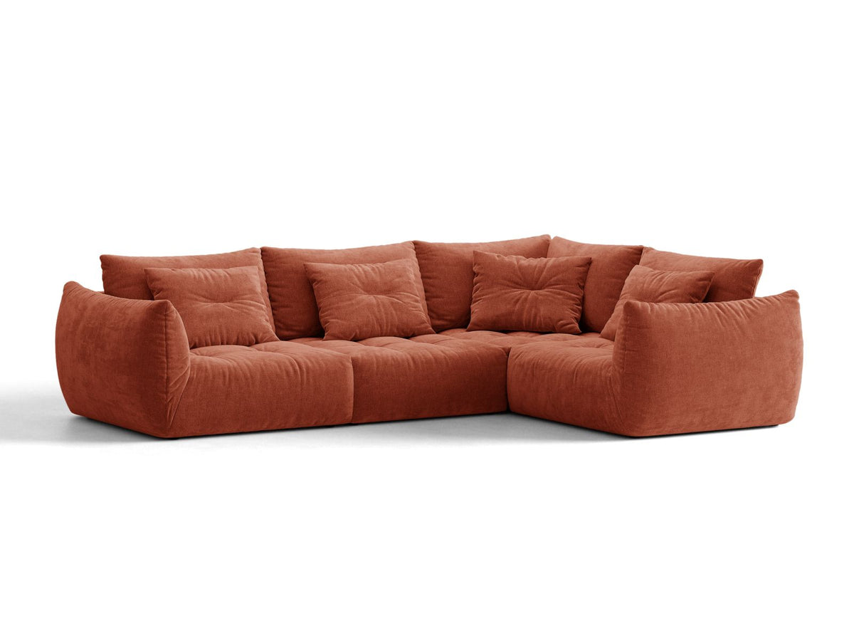 Bloom — Corner Sofa Auburn (Wind 52) Black Plastic Right