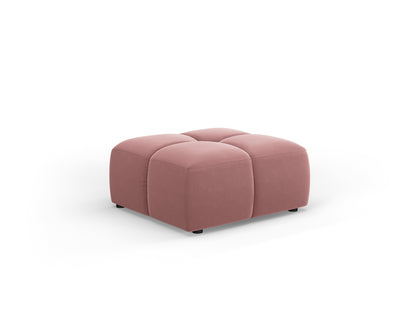 Moritz — Pouf Pink (Bluvel 52) Black Plastic