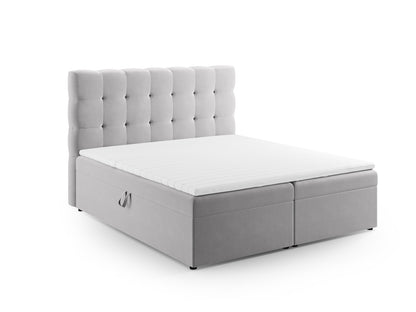 Bali — Bed Silver (Bluvel 03) Black Plastic
