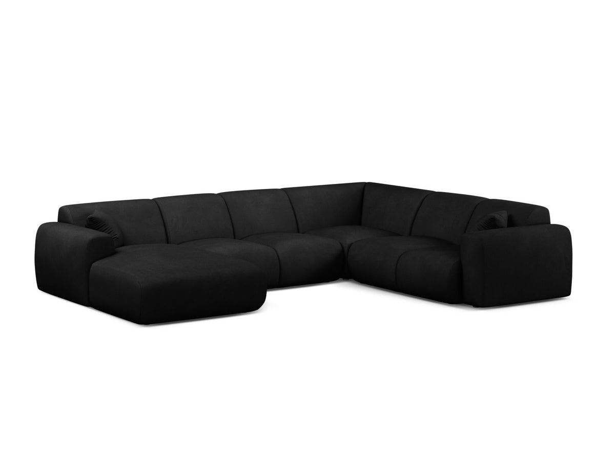 Molino — Panoramic Sofa Black (Rebel 1) Black Plastic Right