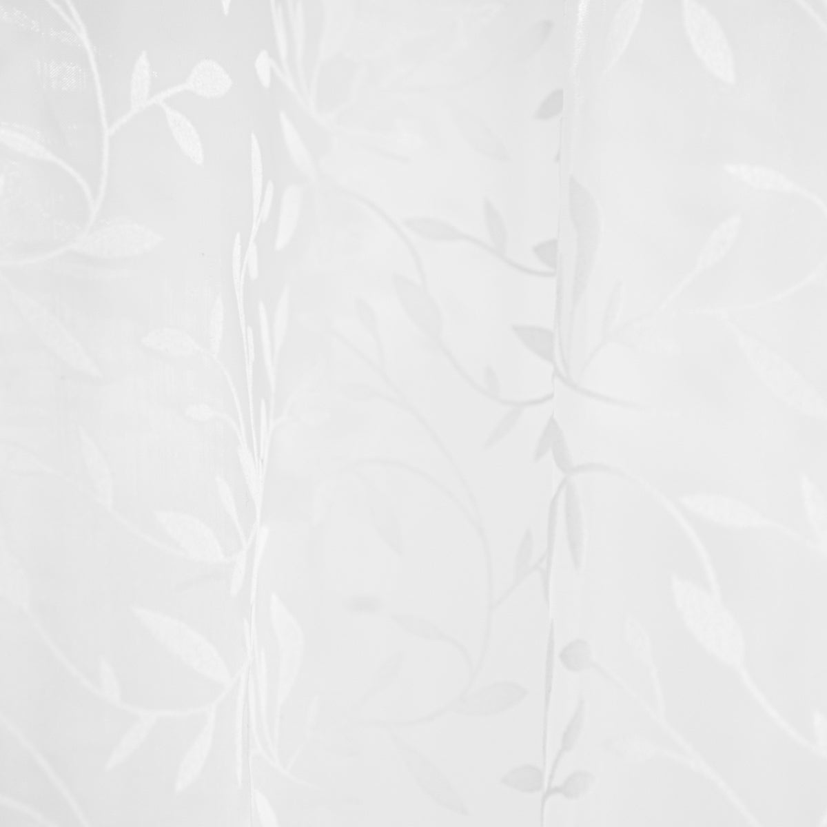 B2 Essentials White Voile Curtain with Flock and Rings 140x250 cm