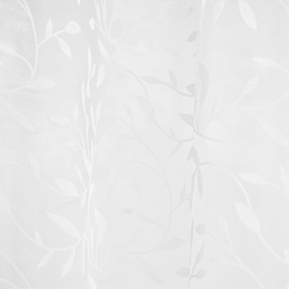 B2 Essentials White Voile Curtain with Flock and Rings 140x250 cm