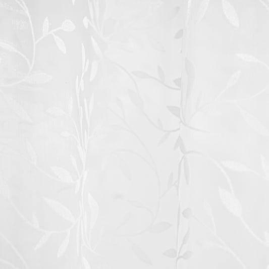 B2 Essentials White Voile Curtain with Flock and Rings 140x250 cm