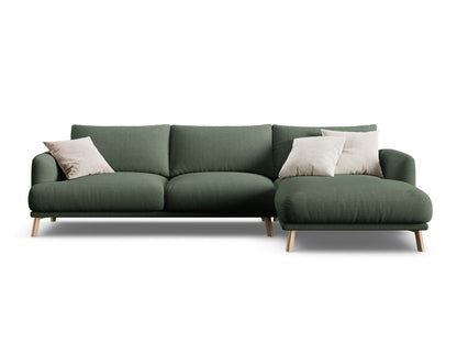 Naomi — Corner Sofa Moss Green (Liberty 12) Wood Right