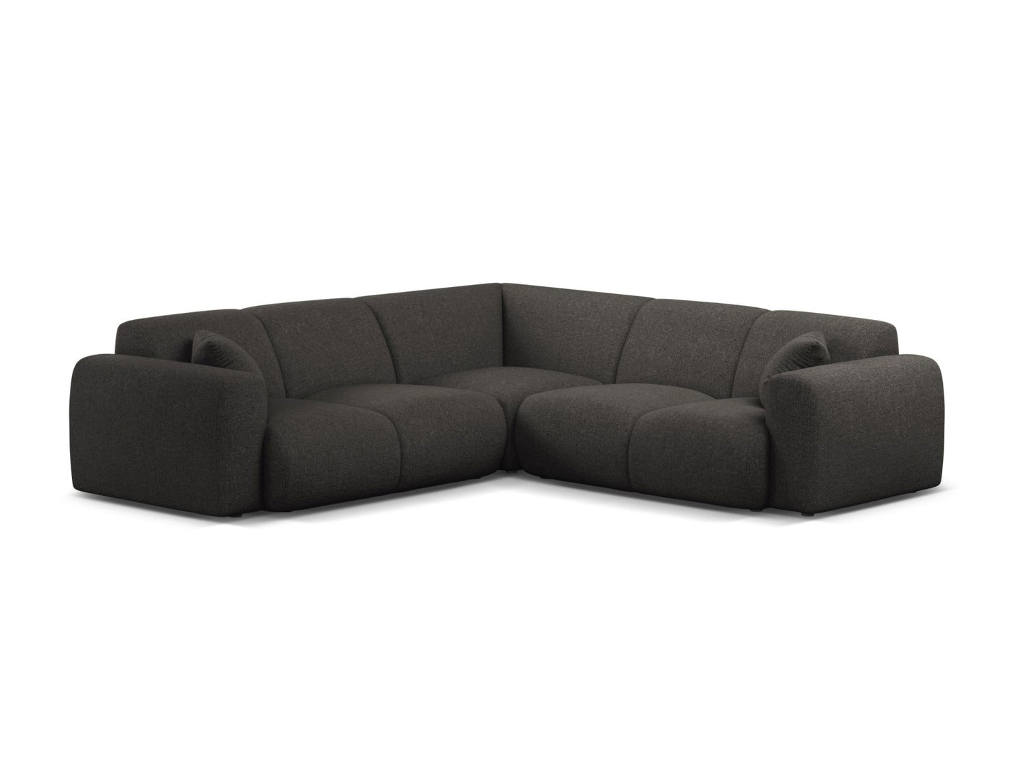 Molino — Corner Sofa Dark Grey (Eden 20 Graphite) Black Plastic