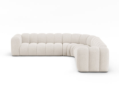 Lupine — Corner Sofa Light Beige (Eden 2 Pearl) Black Plastic