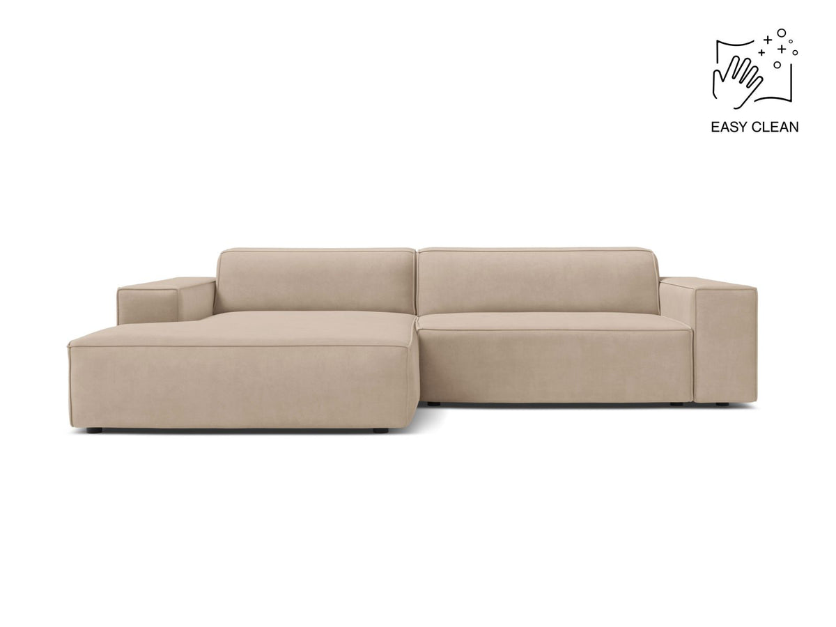 Jodie — Corner Sofa (224x162x77 cm) Beige (Venus 2928) Left