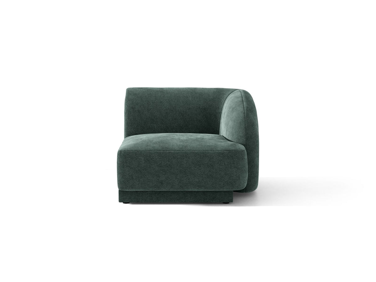 Miley — Modular Sofa Petrol (Haga 78) Black Plastic Right