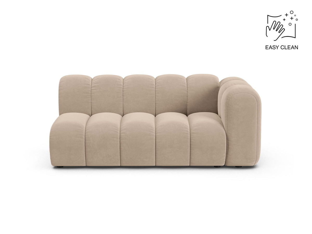 Lupine — Modular Sofa Beige (Venus 2928) Black Plastic Right
