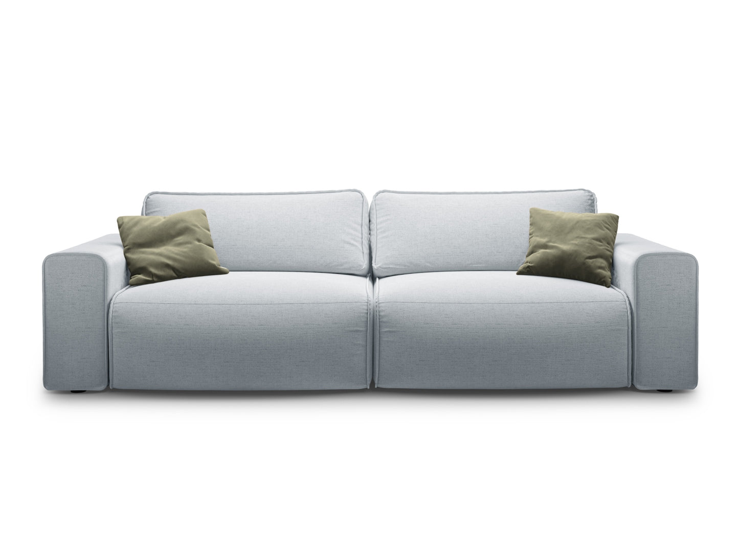 Victor — Sofa Light Grey (Moly 70) Black Plastic