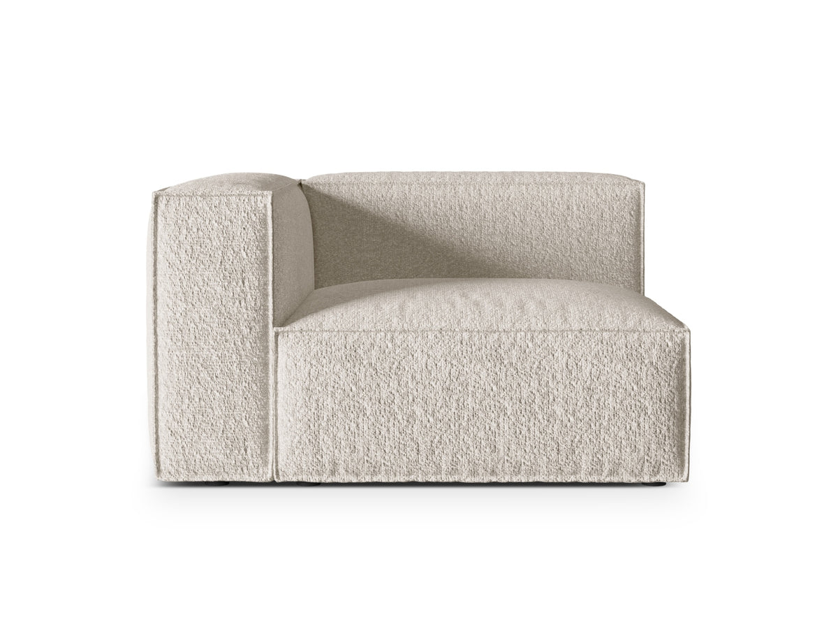Nuria — Modular Sofa Beige (Monet Sand) Black Plastic Left
