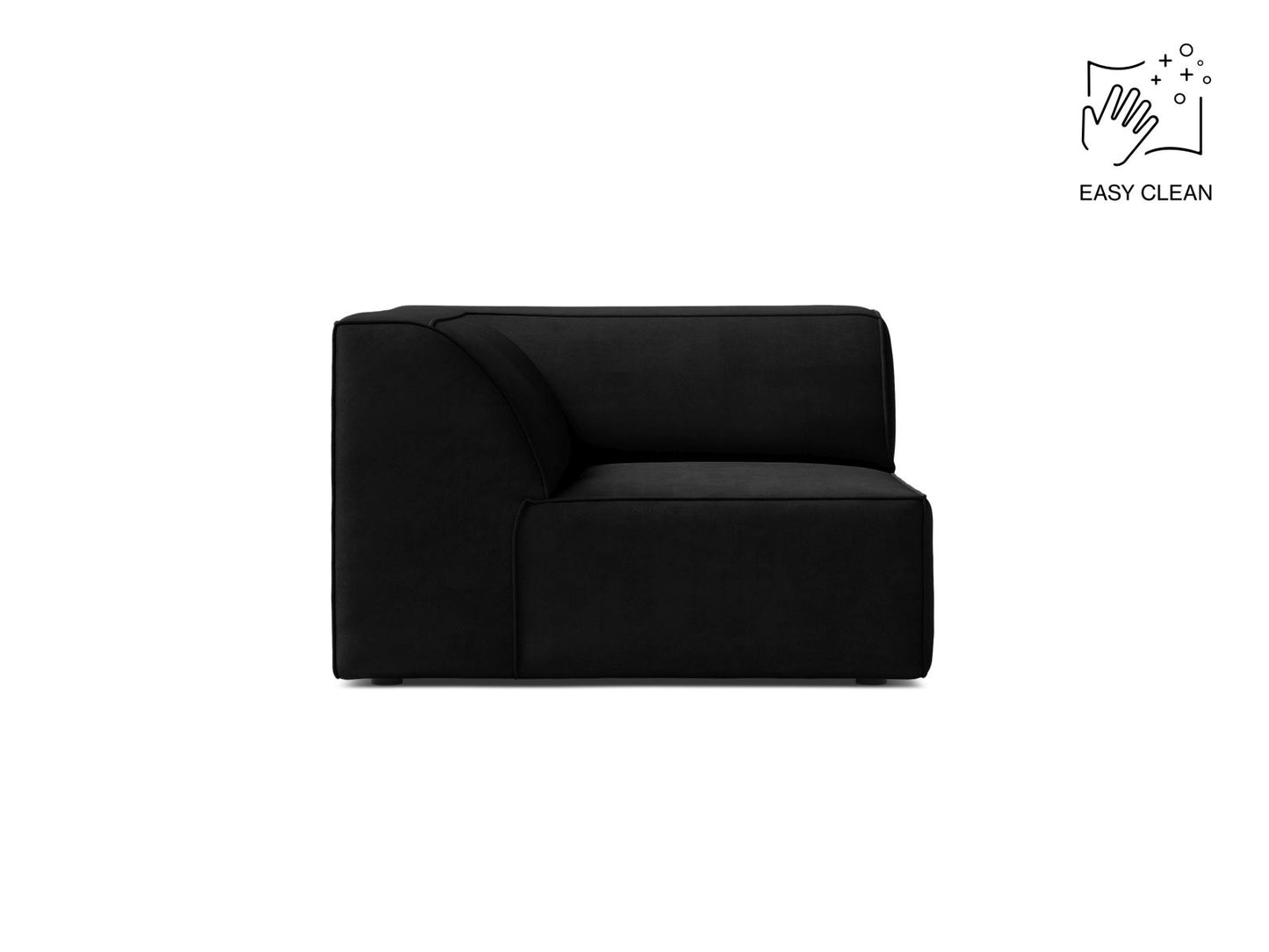Jodie — Modular Sofa Black (Venus 2923) Black Plastic