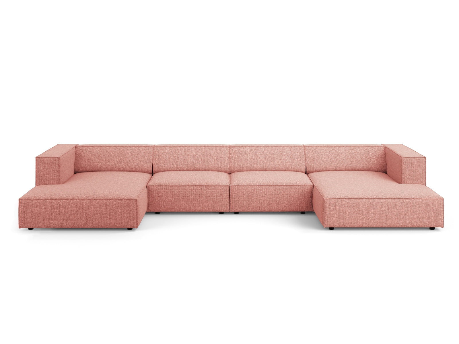 Arendal — Panoramic Sofa Pink (Haga 52) Must plastik