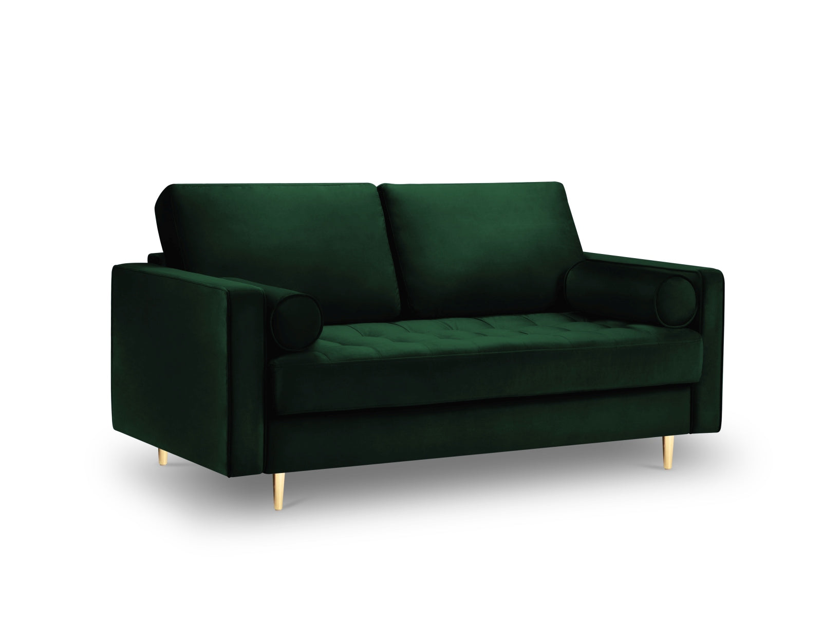 Aspen — diivan Bottle Green (Salvador 7) kuldne metall
