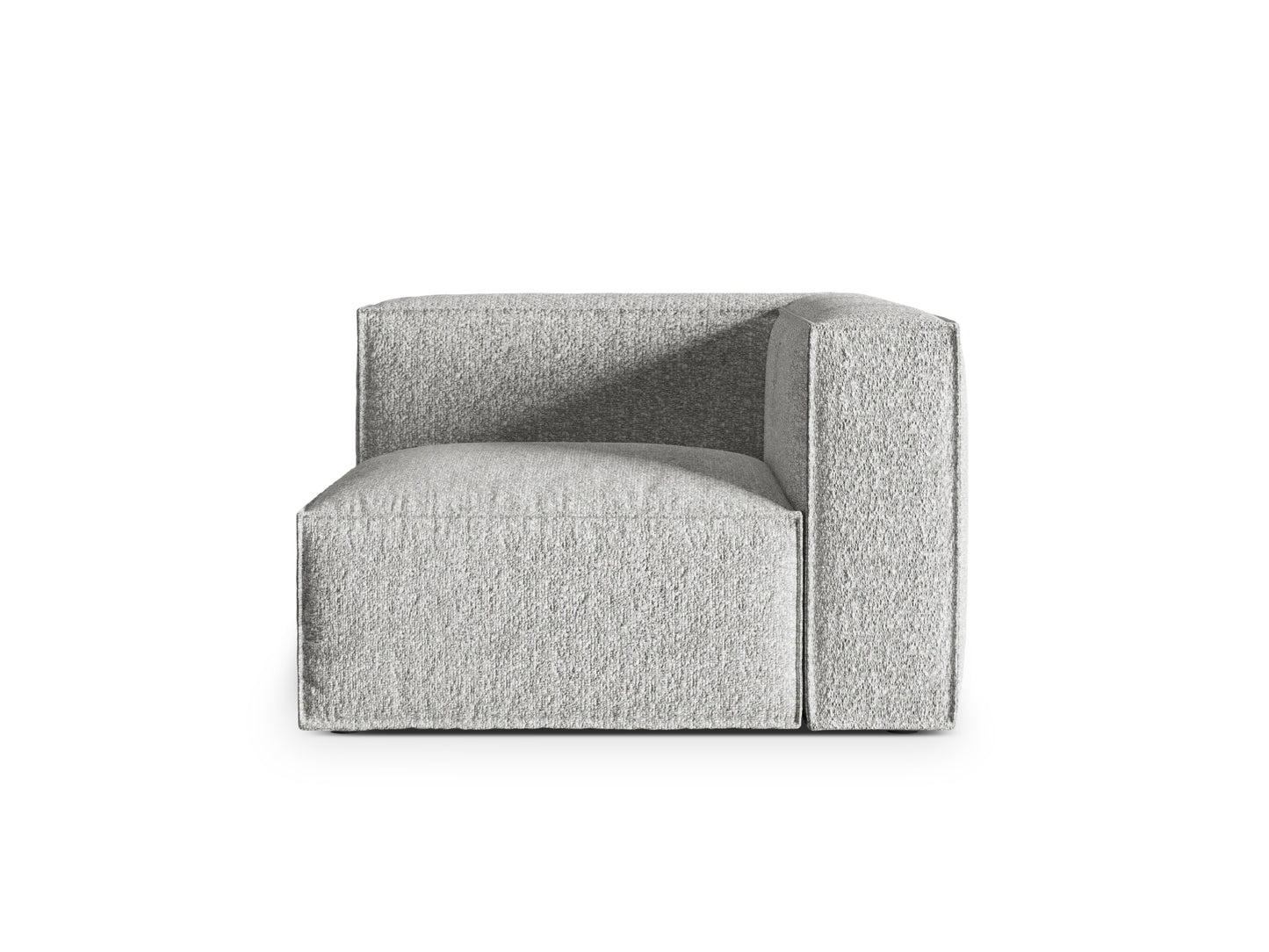 Nuria — Modular Sofa Silver (Monet Silver) Black Plastic