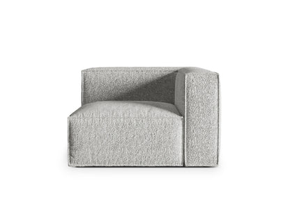 Nuria — Modular Sofa Silver (Monet Silver) Black Plastic