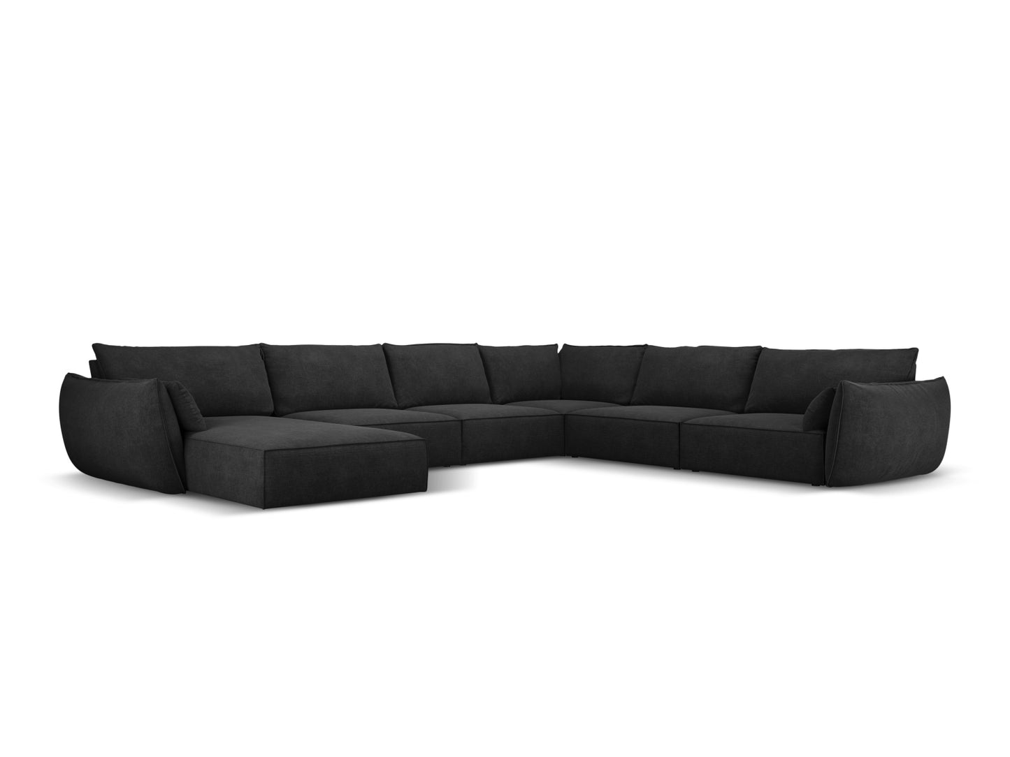Kaelle — Panoramic Sofa Black (Over The Horizon 99) Black Plastic Right